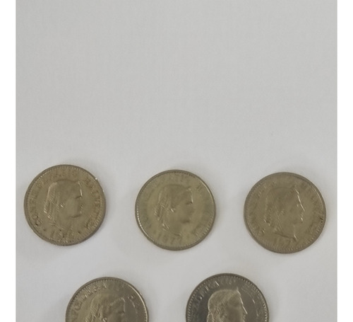 Monedas Suiza 10 Céntimos Años1974-1977-1978-1981-1989helvét