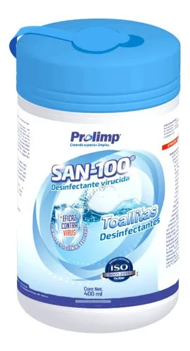 Pack 5. Toallitas Desinfectantes Virucidas San-100®. 100/cu