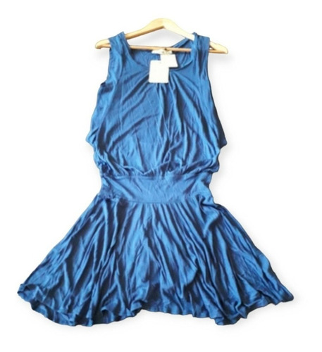 Vestido Dama En Algodon Azul Bershka