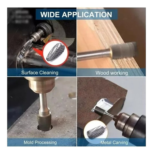 Lima Fresa Rotativa 6mm X 12mm Para Metal Taladro Dremel