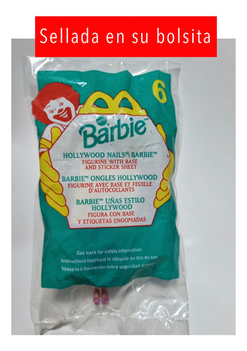 Barbie Mcdonalds Uñas Estilo Hollywood De 1999, 11 Cm (Usado)