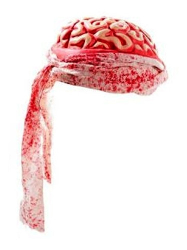 Imagen 1 de 2 de Mascara Bandana Cerebro Sangriento Zombie Disfraz