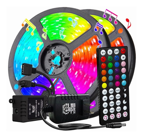 Tira De Luz Led 5050 20m Colores Música Sync Mando A Distanc