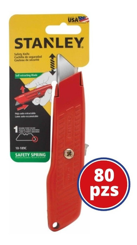 Navaja Auto-retractil Stanley 10-189c (80 Piezas)