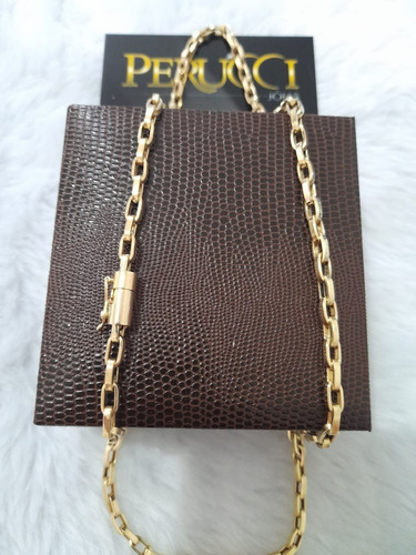 Corrente Cordão Baguete 25 Gramas 5mm 70cm Ouro 18k 750