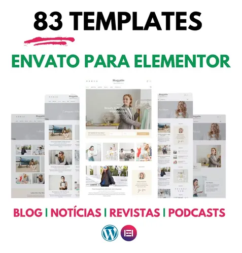 comprar 83 Templates Wordpress E Elementor Para Podcasts E Notícias
