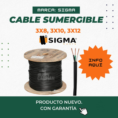 Cable Sumergible Sigma Y Cable Plano 3x8 3x10 3x12