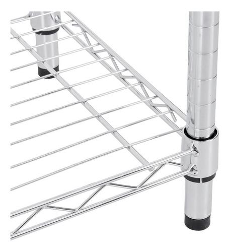 Estante Aço Cromada Com 3 Prateleiras 90x60x35cm Spaceo