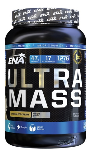 Ultra Mass Ena X 1500 Grs. Gainer. Proteina + Carbohidratos.