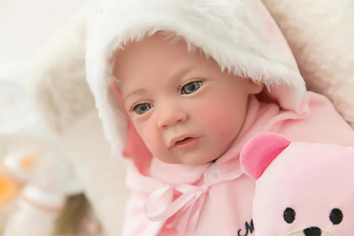 Imagem 4 de 9 de Bebê Reborn Original Pintada Mão 100% Silicone Macio Banho