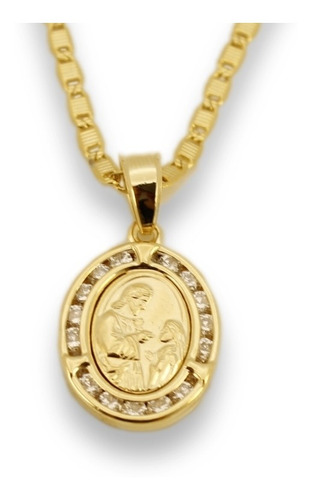 Medalla De Oro Laminado 14 K Primera Comunión Incluye Cadena