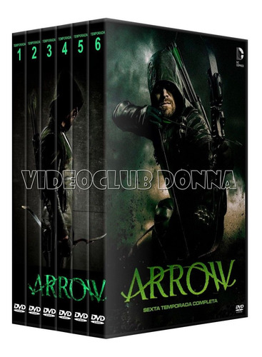 Arrow 6 Temporadas 1/2/3/4/5/6 Completas Serie Dvd