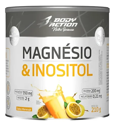 Magnésio Inositol 210g Body Action - Relaxamento Zero Açúcar