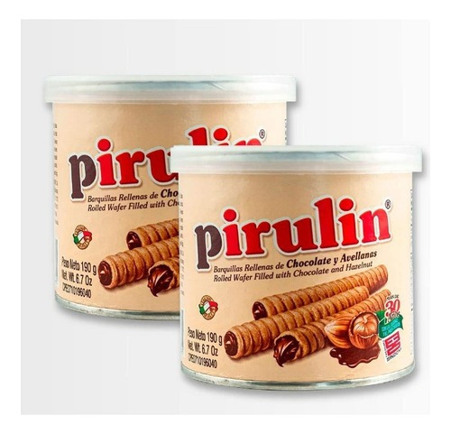 Pirulin Chocolate E Avelã Kit Com 2 Latas 300g - O Original