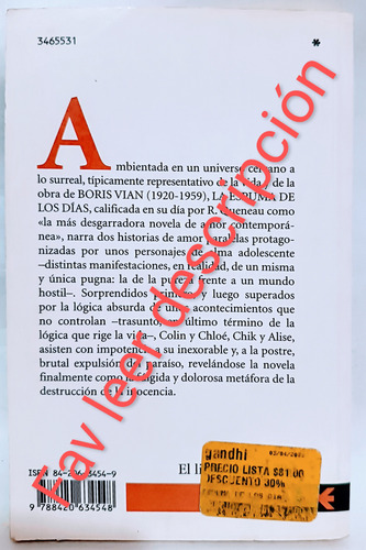 La Espuma De Los Dias Boris Vian