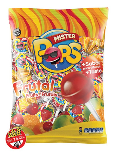 Chupetin Mr Pop Frutal Arcor Paquete 50u Chupetines Golosina