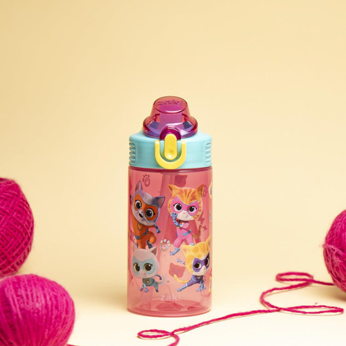 Zak Designs Botella Diseño De Minecraft, Plástico 16 Y 25 Oz Superkitties (ginny, Sparks, Buddy, Bitsy) 16 Onza