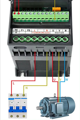 Inversor De Frequência 3cv Entr. Mono220v /saida 220 V Trif.