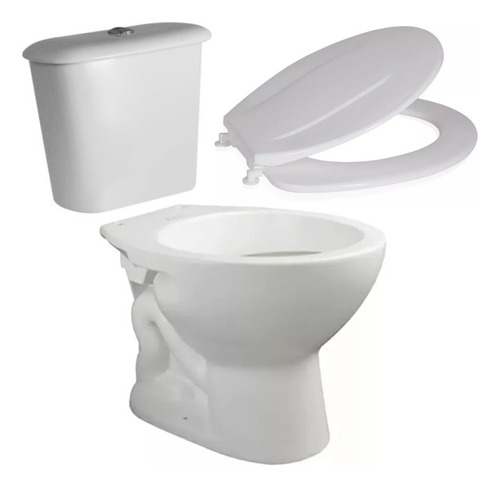 Set Inodoro Ferrum Corto Deposito Andina Tapa Asiento Baño