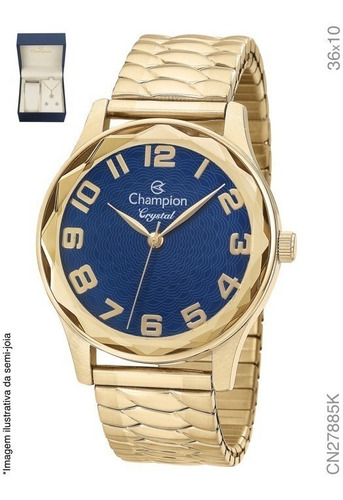 Relógio Champion Feminino + Conjunto Semi Joia Cn27885k