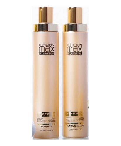 Italian Max Gold Extreme Sin Sal Shampoo  Acondicionador