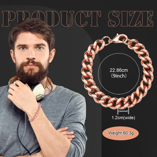 Tondiamo - Pulsera De Cobre Para Hombre, Regalo De San