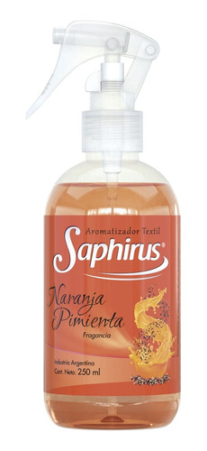 Aromatizador Textil Saphirus Fragancia Naranja Pimienta X3u