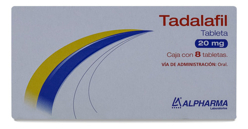 Tadalafil Caja Con 8 Tabletas De 20 Mg C/u Alpharma
