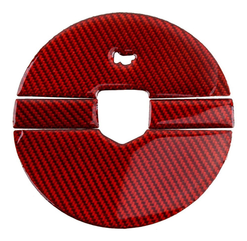 2010 Fibra Carbono Rojo Volante Delantero Logo Cubierta 4