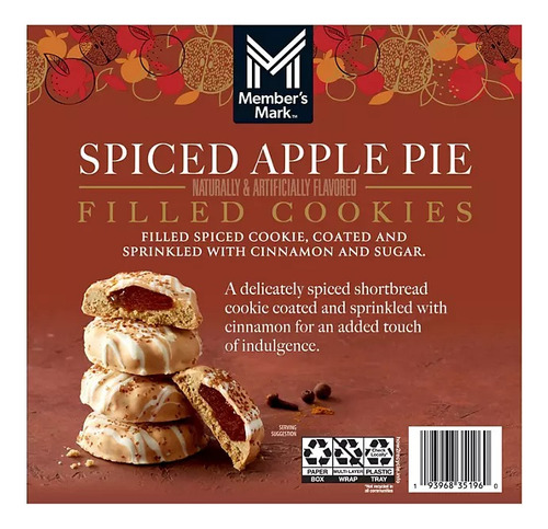 Galletas Con Relleno Apple Pie + Canela Y Azúcar 539g Import