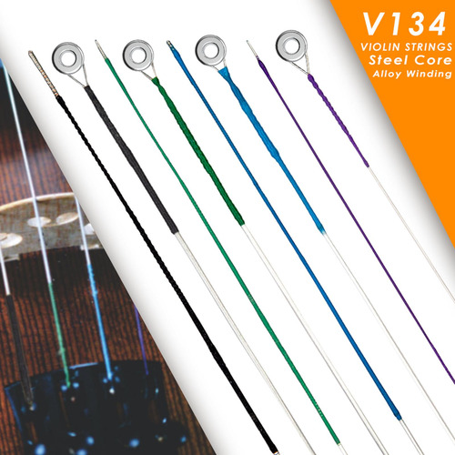 4 Piezas 3/4 1/2 4/4 1/4 1/8 Core Fiddle String 1/4 1/2