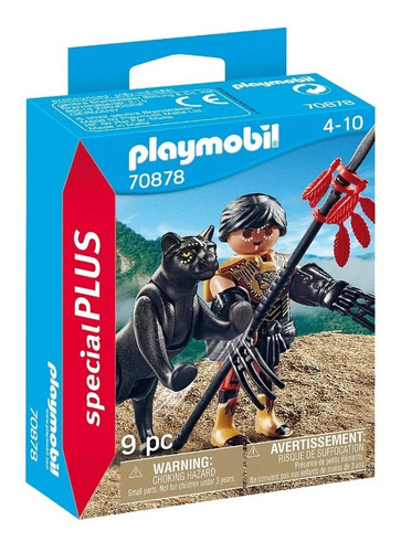 Figura Armable Playmobil Special Plus Guerrero Con Pantera Cantidad de piezas 9