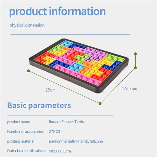 Bloques Tetris Para Niños Fidget Toys Fidget Pioneer- 