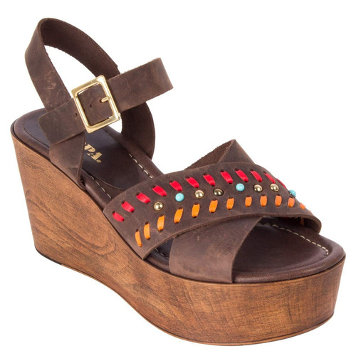 Sandalia Harvey Zappa Mujer Café - S064