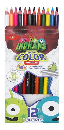 12 Lapices Colores Escolar Colorear Niños Papeleria Escuela