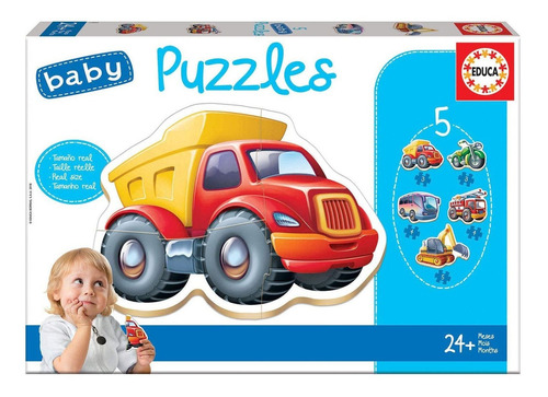 Set Puzzle Camion Rompcabezas Autito Educa Bebes Didactico ®