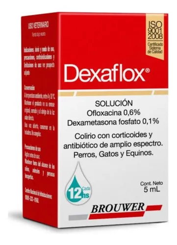 Dexaflox Gotas Ojos Infecciones Perros Gatos 5ml