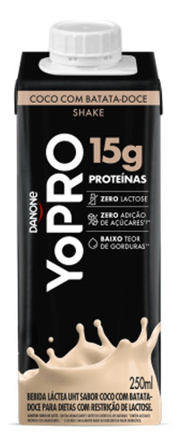 Yopro Coco C/ Batata Doce 15g Proteina 250ml (24 Unidades)