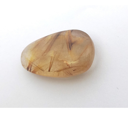 Cuarzo Rutilado Cabellera De Venus Joyeria Gema Natural C58 Dorado