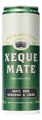 Bebida Alcoólica Xeque Mate Rum Mate Guaraná Limão 355ml