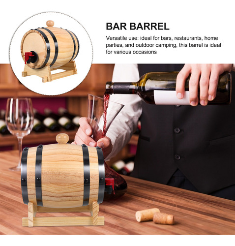Decantador De Cerveza Cra Con Grifo, Barril De Roble, 1 Litr