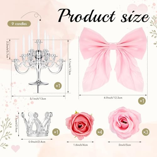 Conjunto De 10 Piezas De Soportes De Velas Coquette Cake Top