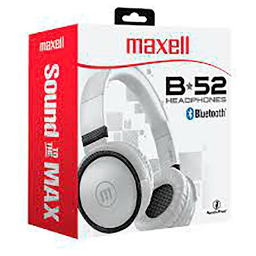 Auriculares Hp-btb52 Bt Full Size Maxell Blanco/rojo 