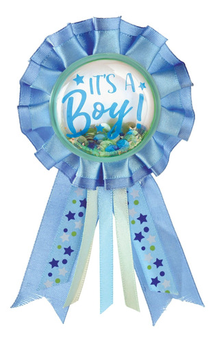 Amscan Cinta Premio It's Boy Shaker Azul Verde Blanco 5.5 X