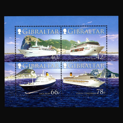 2006 Barcos Cruceros- Gibraltar (bloque) Mnh