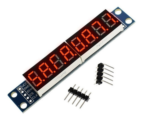 Módulo Display 8 Dígitos De 7 Segmentos Max7219