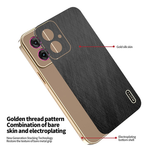 Funda Protectora Para Realme C75 4g Resistente A Los Arañazos, Lujosa, Marco Galvanizado, Piel De Seda