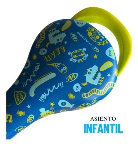 Asiento Infantil Bicicleta Windsor Azul C/ Amarillo Promocio Azul