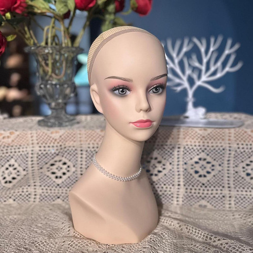 Cabeza De Maniquí De Práctica Con Maquillaje, Resistente,