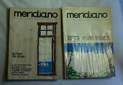 Meridiano. 1974.  N°1 Y N° 2. Revista Universitaria De Ac...